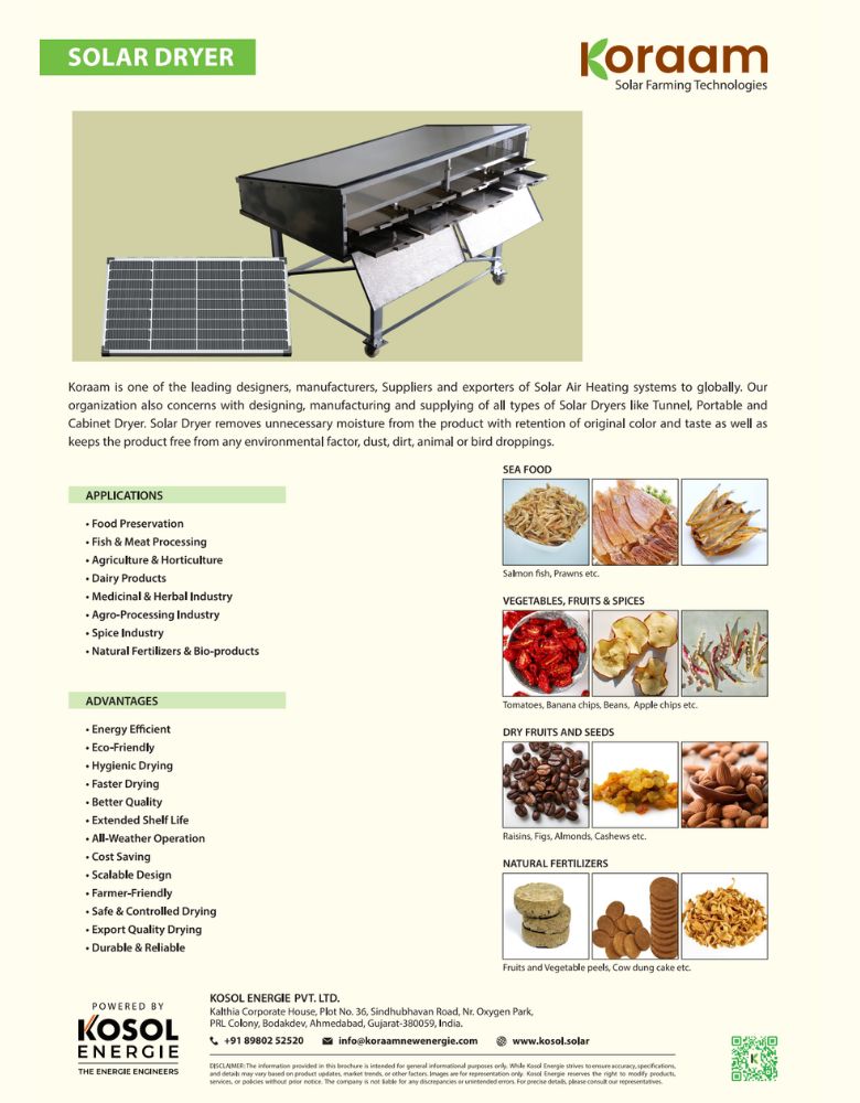 KORAAM SOLAR DRYER